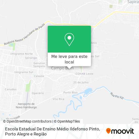 Escola Estadual De Ensino Médio Ildefonso Pinto mapa