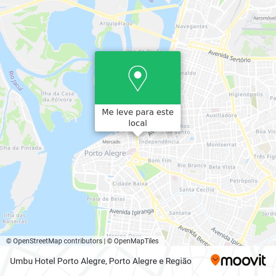 Umbu Hotel Porto Alegre mapa