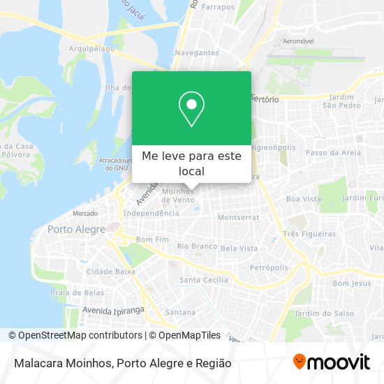 Malacara Moinhos mapa