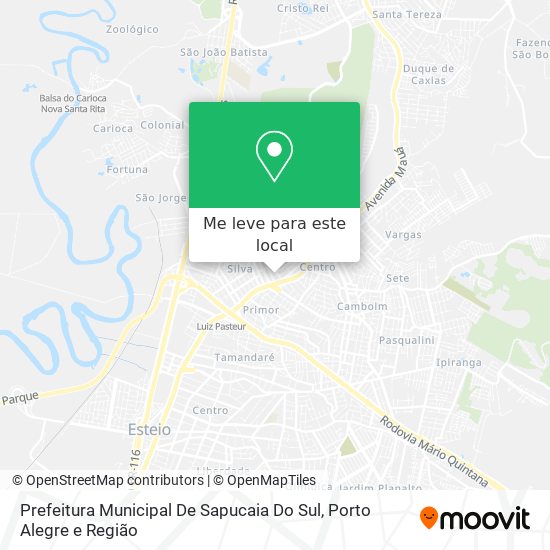 Prefeitura Municipal De Sapucaia Do Sul mapa