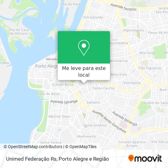Unimed Federação Rs mapa