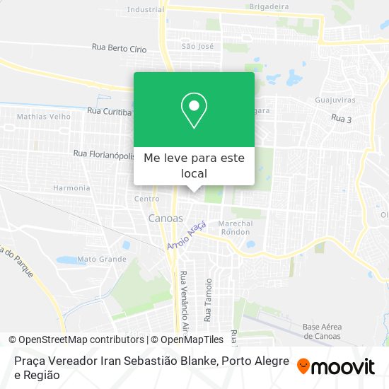 Praça Vereador Iran Sebastião Blanke mapa