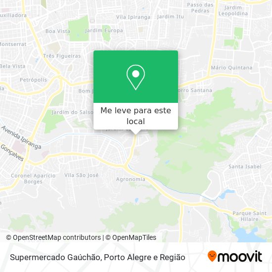 Supermercado Gaúchão mapa