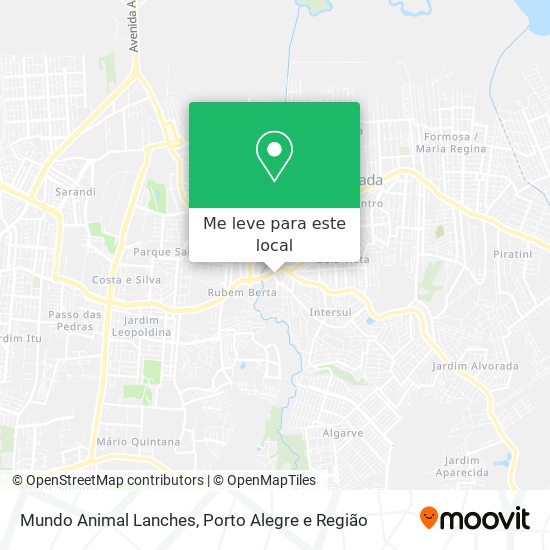 Mundo Animal Lanches mapa