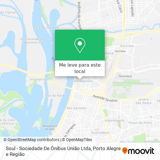Soul - Sociedade De Ônibus União Ltda mapa