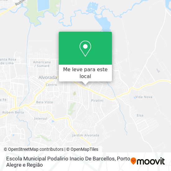 Escola Municipal Podalirio Inacio De Barcellos mapa