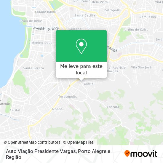 Auto Viação Presidente Vargas mapa