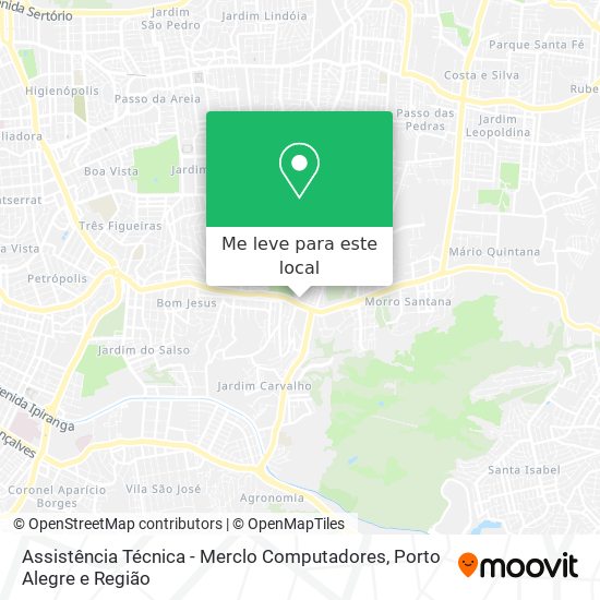 Assistência Técnica - Merclo Computadores mapa