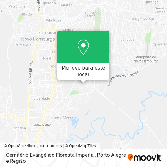 Cemitério Evangélico Floresta Imperial mapa