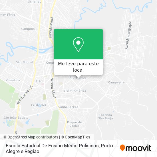 Escola Estadual De Ensino Médio Polisinos mapa