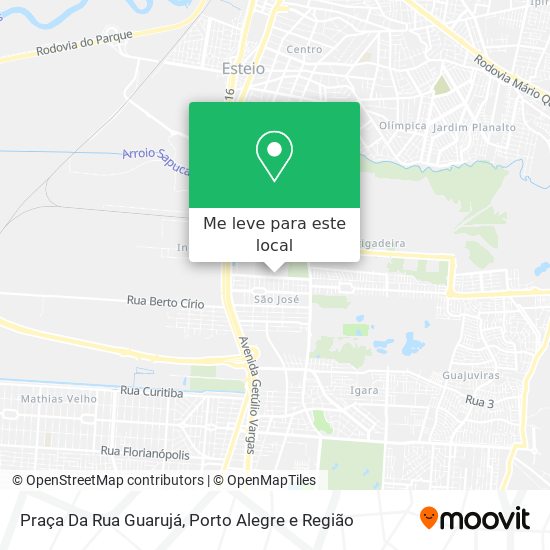 Praça Da Rua Guarujá mapa