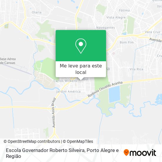 Escola Governador Roberto Silveira mapa