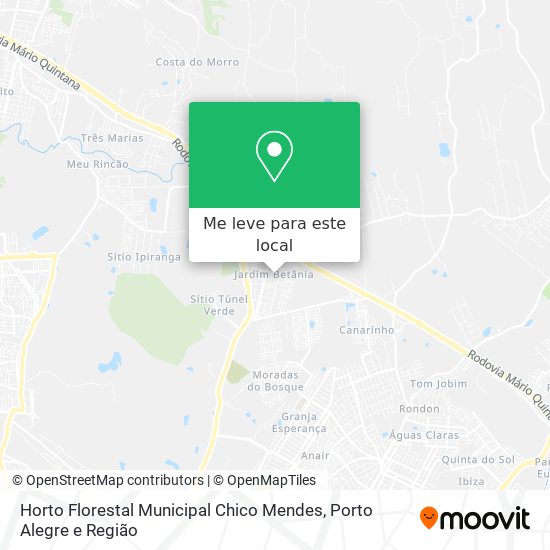 Horto Florestal Municipal Chico Mendes mapa