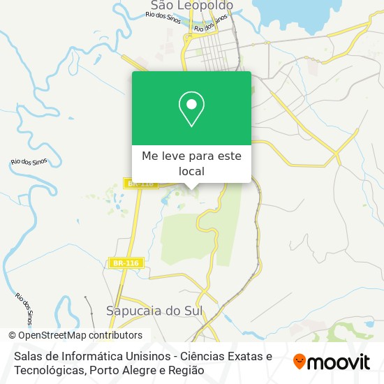 Salas de Informática Unisinos - Ciências Exatas e Tecnológicas mapa