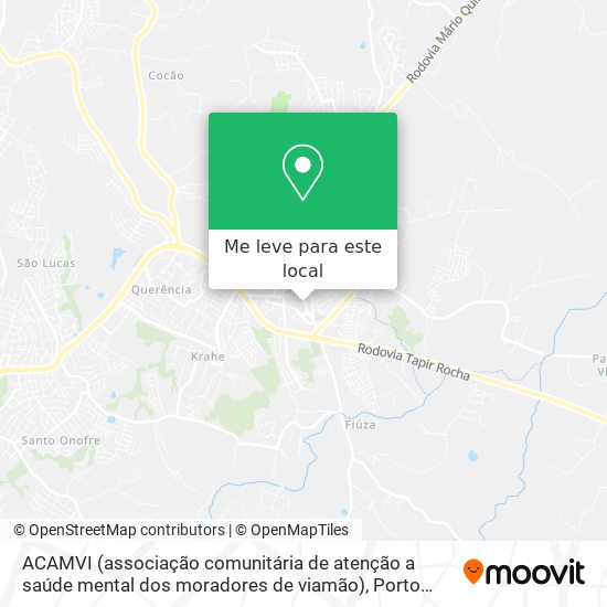 ACAMVI (associação comunitária de atenção a saúde mental dos moradores de viamão) mapa