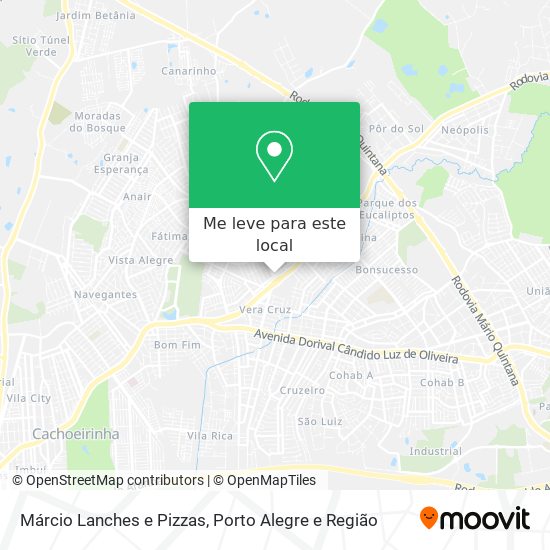Márcio Lanches e Pizzas mapa