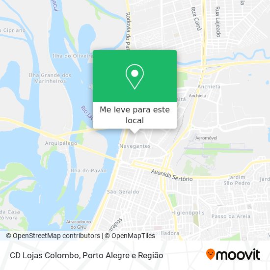 CD Lojas Colombo mapa