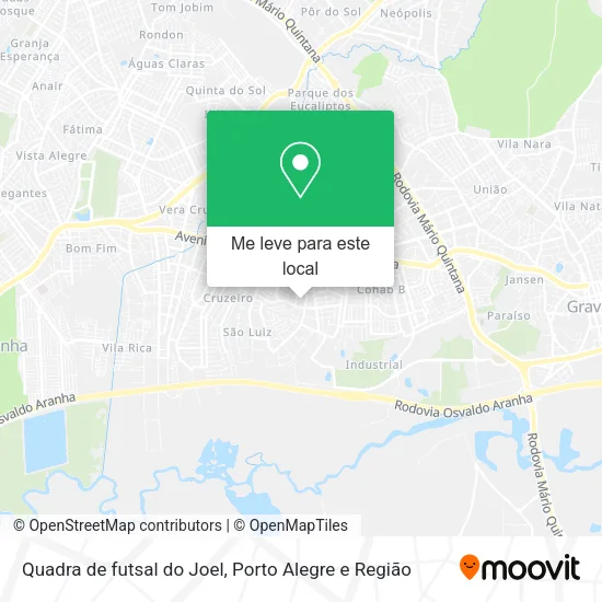 Quadra de futsal do Joel mapa