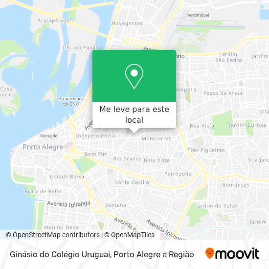 Ginásio do Colégio Uruguai mapa