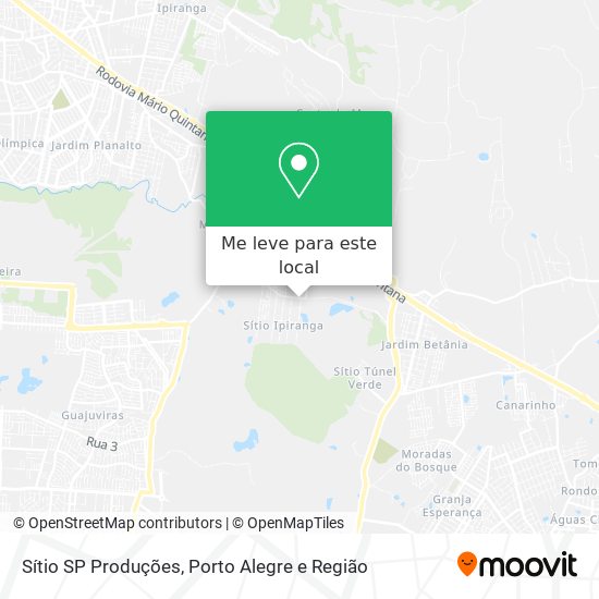 Sítio SP Produções mapa