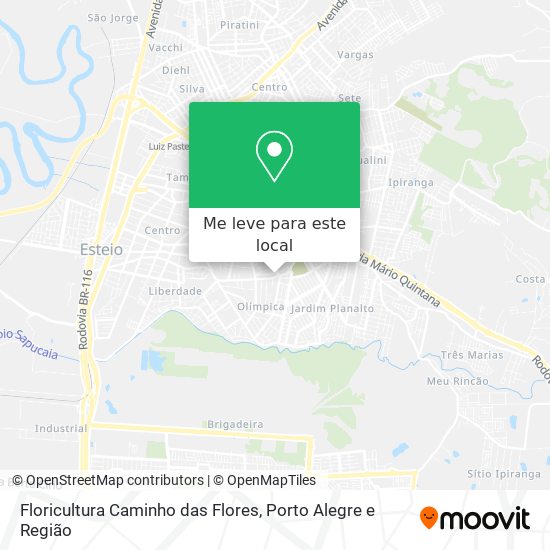Floricultura Caminho das Flores mapa
