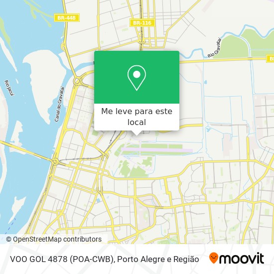 VOO GOL 4878 (POA-CWB) mapa