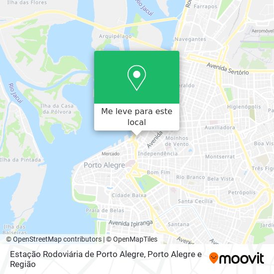 Estação Rodoviária de Porto Alegre mapa