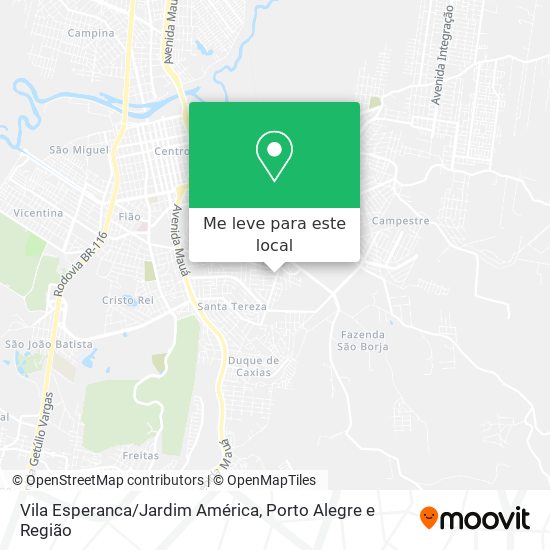 Vila Esperanca/Jardim América mapa