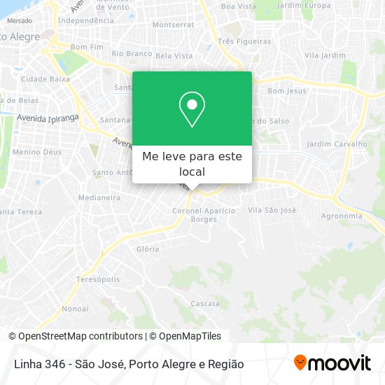 Linha 346 - São José mapa