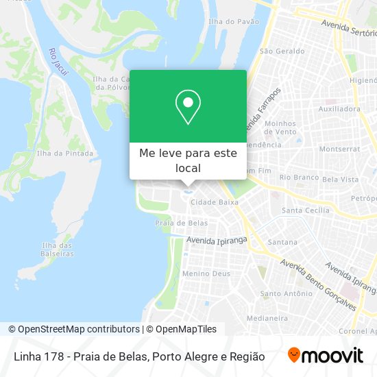 Linha 178 - Praia de Belas mapa