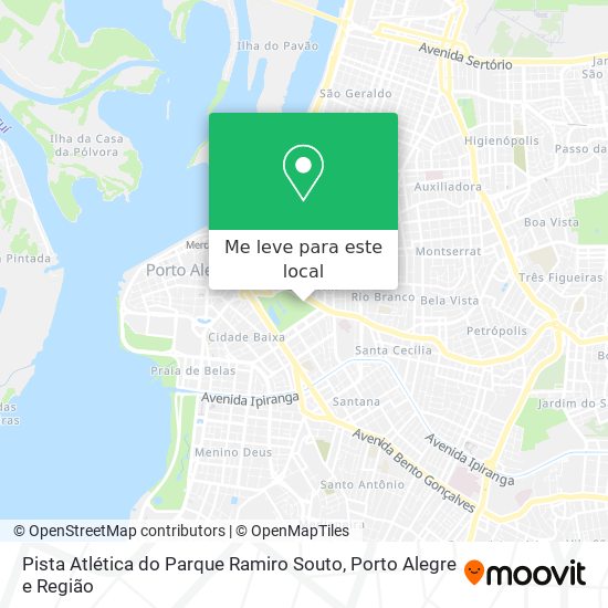 Pista Atlética do Parque Ramiro Souto mapa