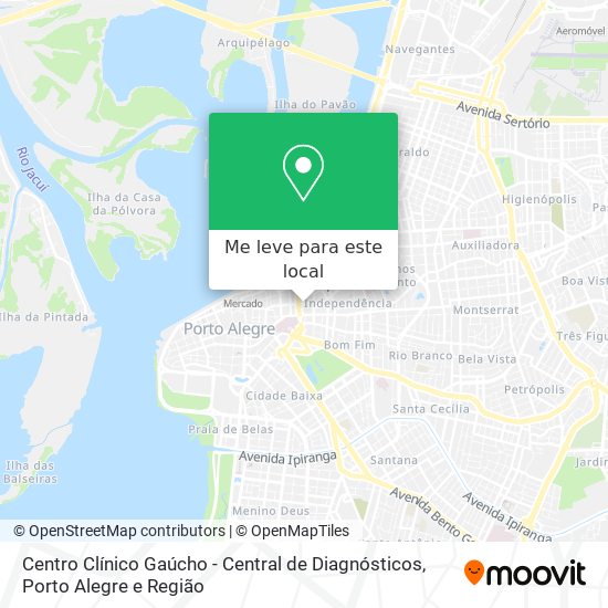 Centro Clínico Gaúcho - Central de Diagnósticos mapa