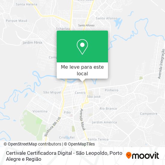 Certivale Certificadora Digital - São Leopoldo mapa