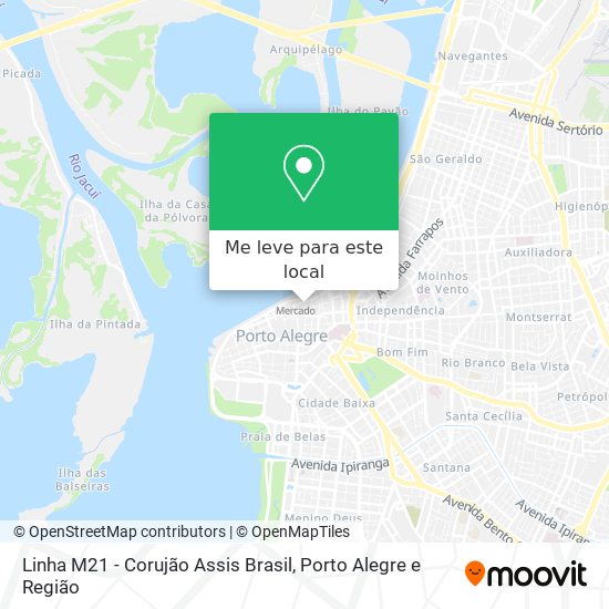 Linha M21 - Corujão Assis Brasil mapa