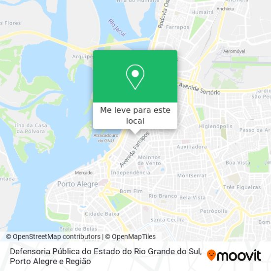 Defensoria Pública do Estado do Rio Grande do Sul mapa