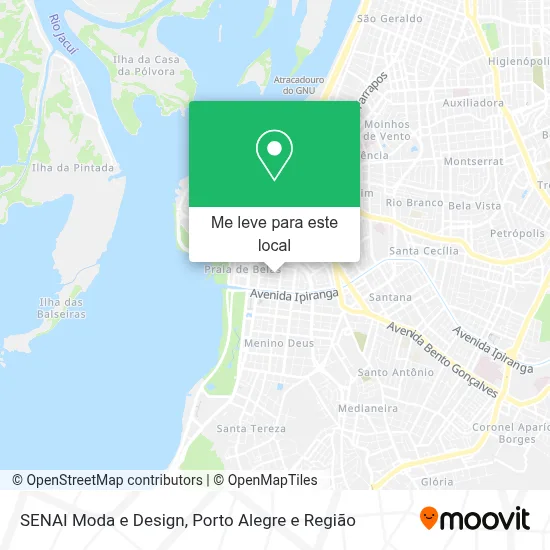 SENAI Moda e Design mapa