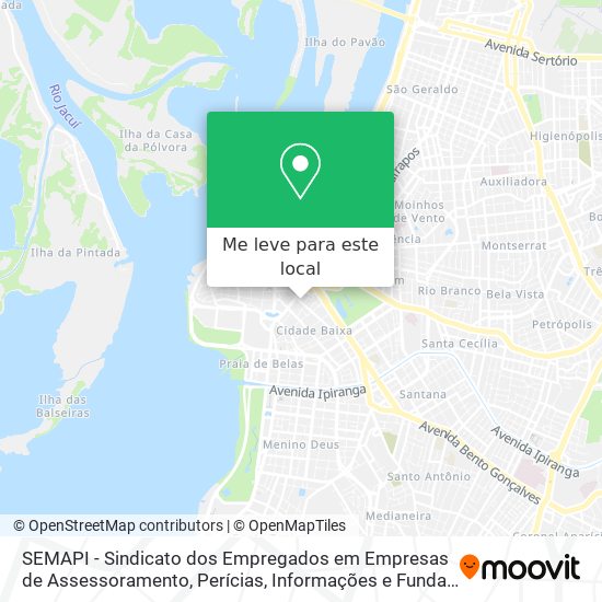 SEMAPI - Sindicato dos Empregados em Empresas de Assessoramento, Perícias, Informações e Fundaç mapa