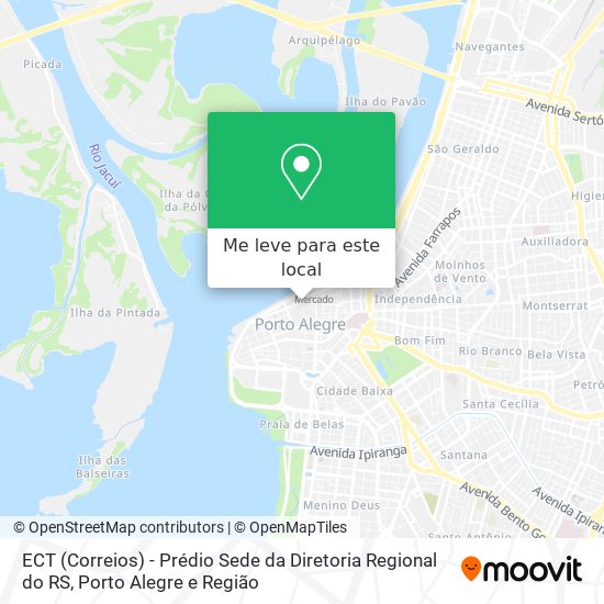 ECT (Correios) - Prédio Sede da Diretoria Regional do RS mapa
