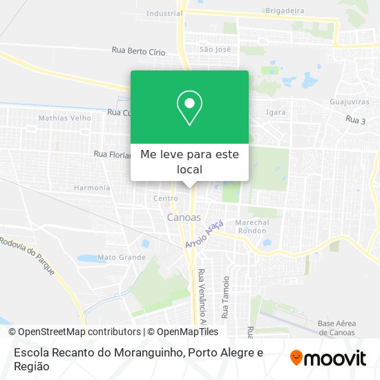 Escola Recanto do Moranguinho mapa