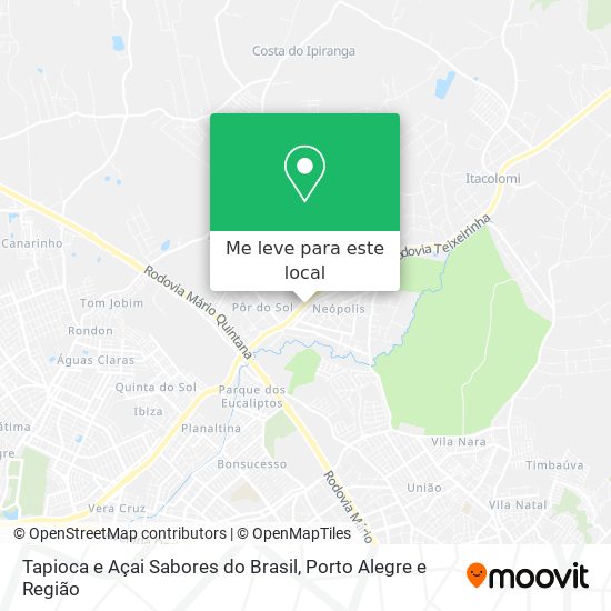 Tapioca e Açai Sabores do Brasil mapa