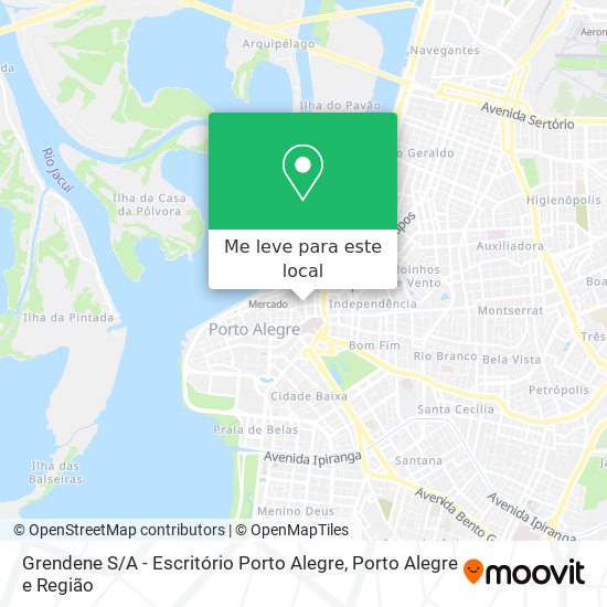 Grendene S / A - Escritório Porto Alegre mapa