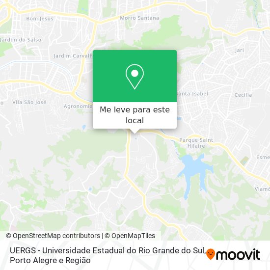 UERGS - Universidade Estadual do Rio Grande do Sul mapa
