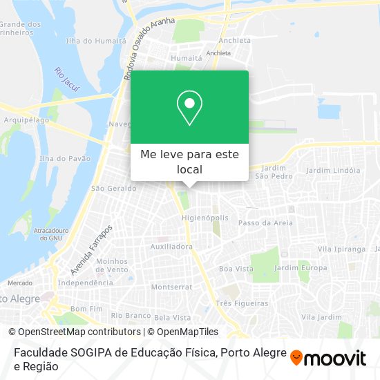 Como chegar até Faculdade SOGIPA de Educação Física em Porto Alegre de  Ônibus ou Metrô?