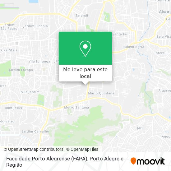 Faculdade Porto Alegrense (FAPA) mapa