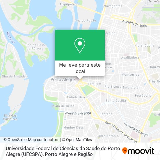 Universidade Federal de Ciências da Saúde de Porto Alegre  (UFCSPA) mapa