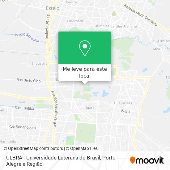 ULBRA - Universidade Luterana do Brasil mapa