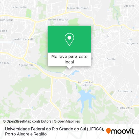 Universidade Federal do Rio Grande do Sul (UFRGS) mapa