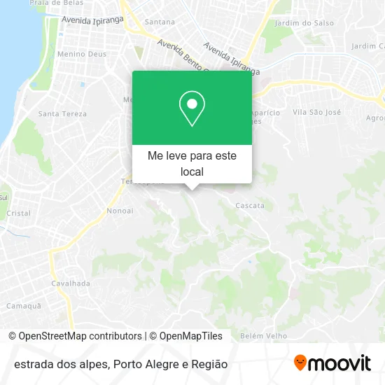 estrada dos alpes mapa