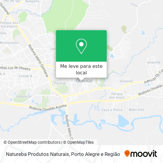 Natureba Produtos Naturais mapa