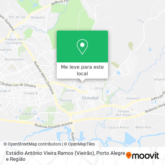 Estádio Antônio Vieira Ramos (Vieirão) mapa